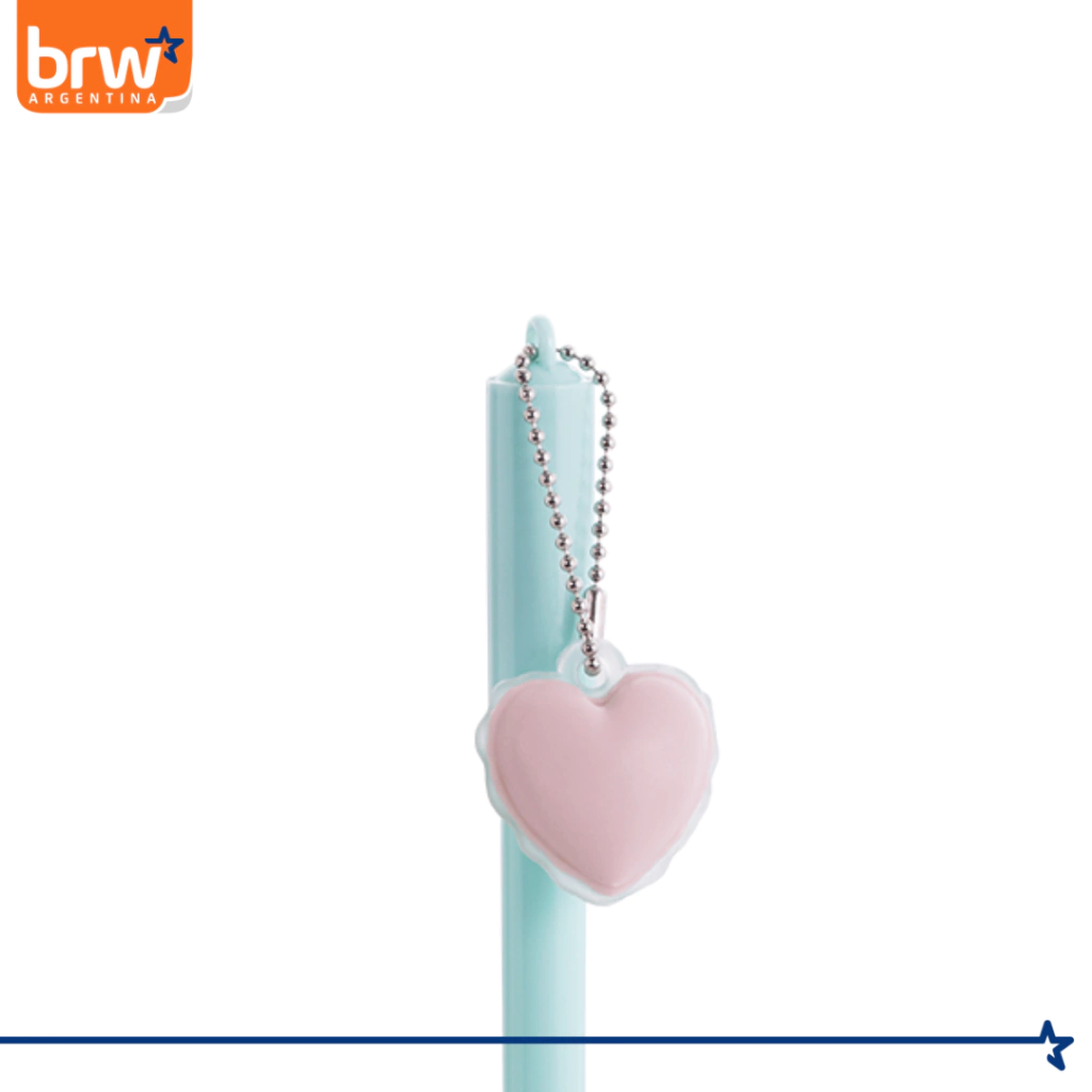 LAPICERA BORRABLE " CORAZÓN " TINTA AZUL Fantasía (c/ Repuesto Especial)