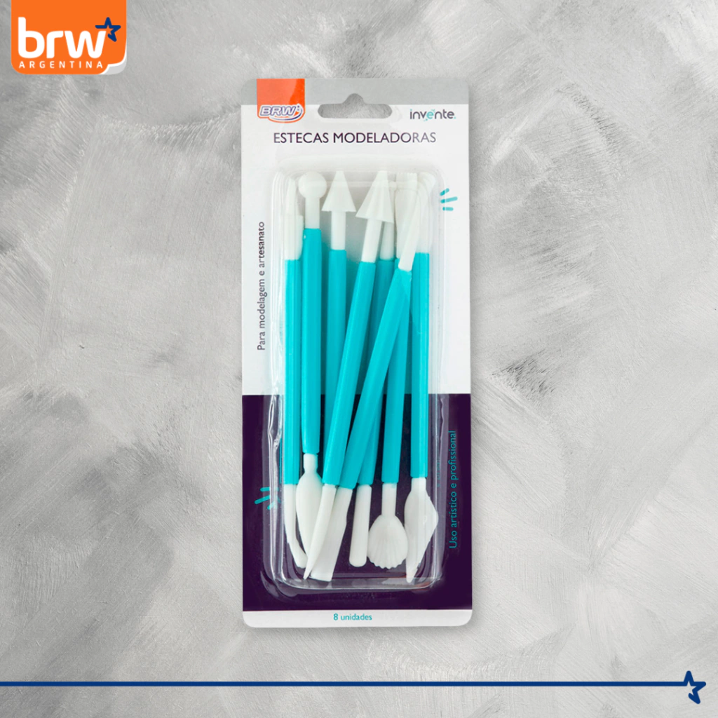 Kit de Estecas Modeladoras x 8 unidades BRW (16 Puntas)