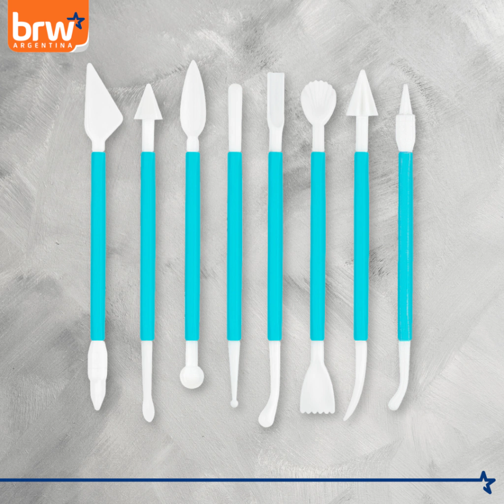 Kit de Estecas Modeladoras x 8 unidades BRW (16 Puntas)