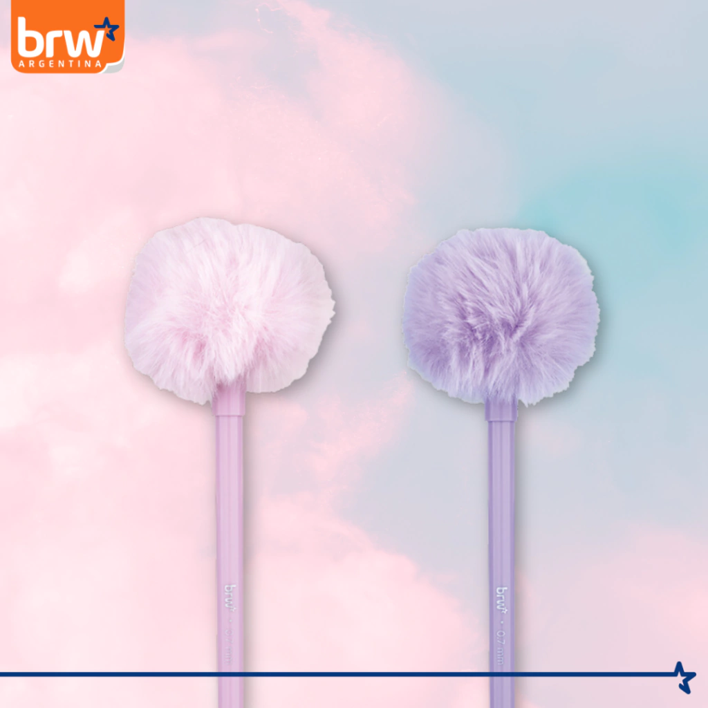 LAPICERA BORRABLE " POMPÓN " TINTA AZUL Fantasía (c/ Repuesto Especial)