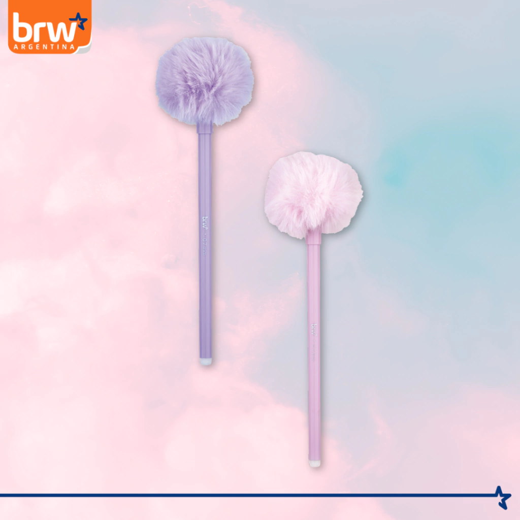 LAPICERA BORRABLE " POMPÓN " TINTA AZUL Fantasía (c/ Repuesto Especial)