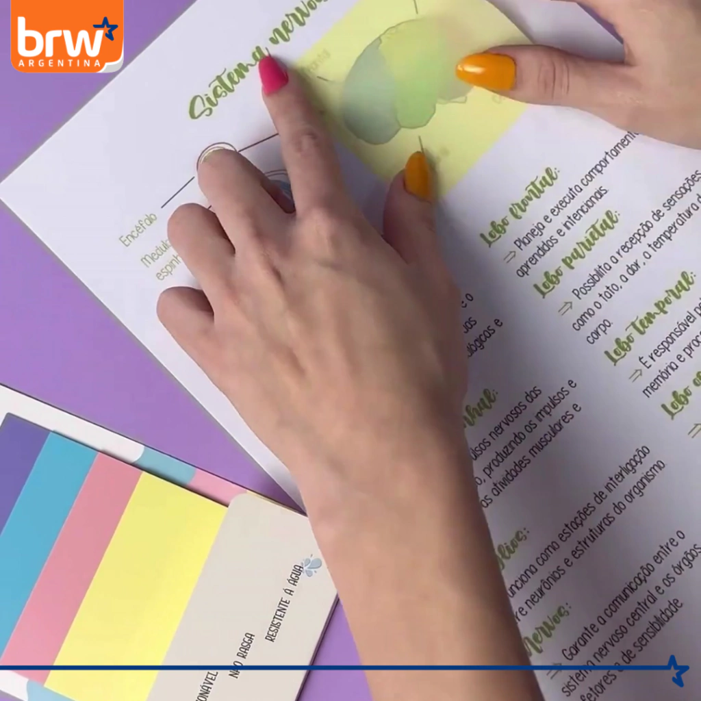 Notas Adhesivas BRW "PASTEL TRANSPARENTES" 75 x 75 - 4 COLORES - (TRANSPARENTES - RESALTADOR)