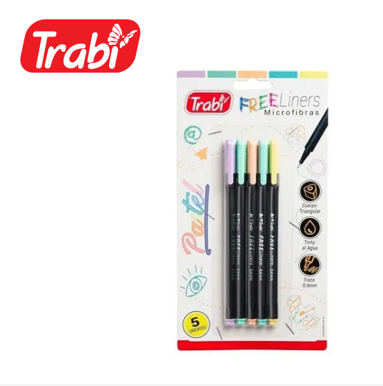 Microfibras Trabi "Free Liners " Pastel x 5 (Cuerpo Triangular)