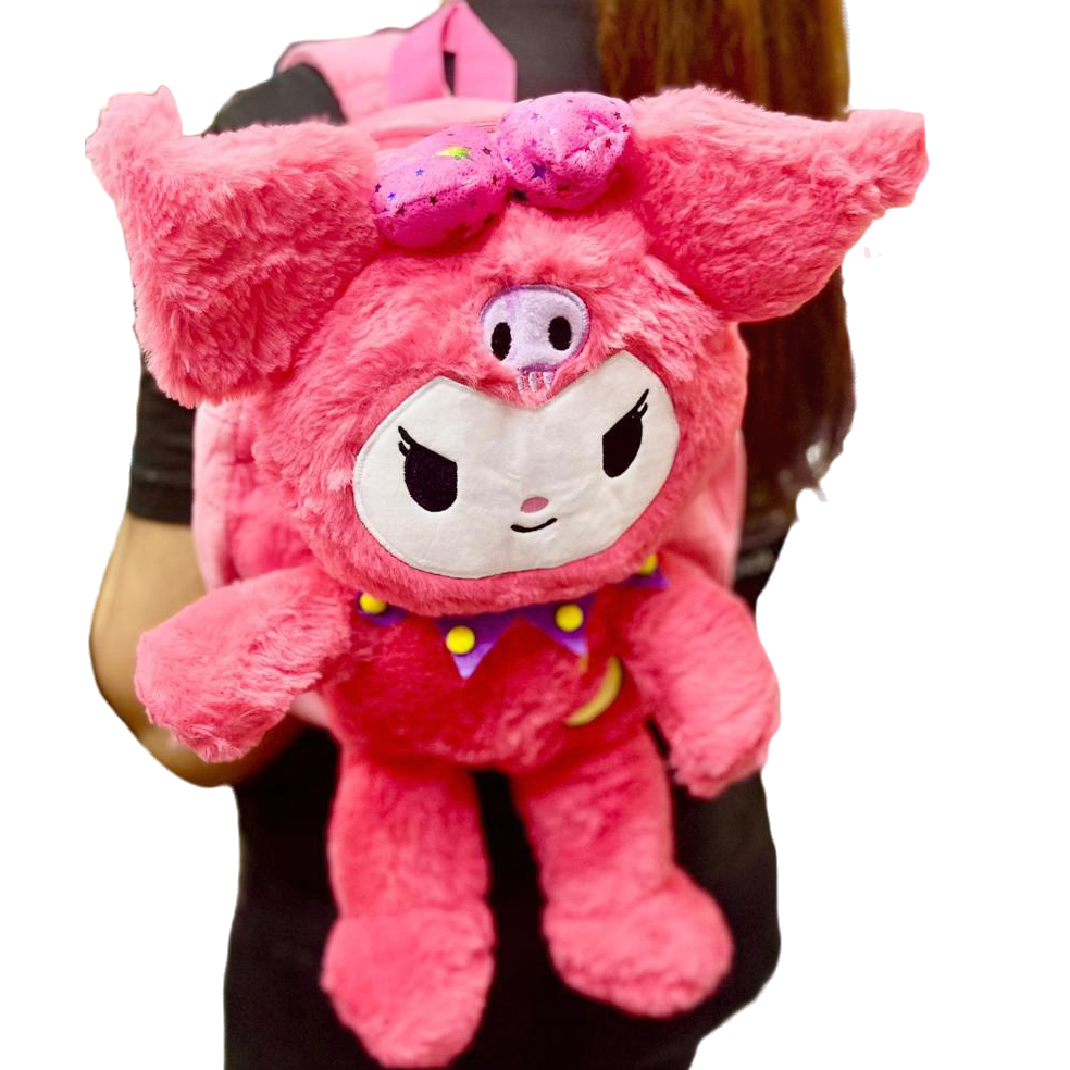 MOCHILAS PELUCHE * KUROMI FUCSIA *