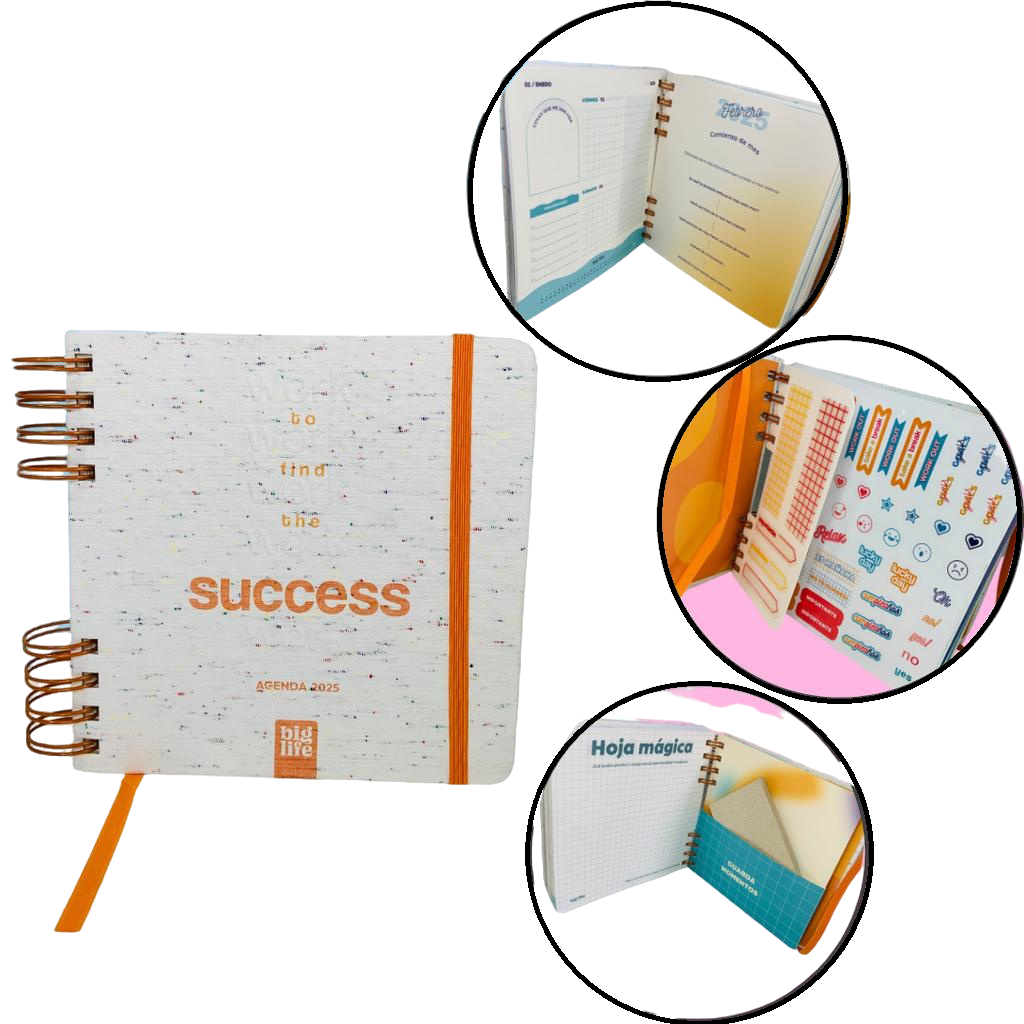 Agendas PPR " EXTRA BOLD PERPETUA" -Diaria- 16x16 TAMAÑO MEDIANO PREMIUM (SIN FECHA)