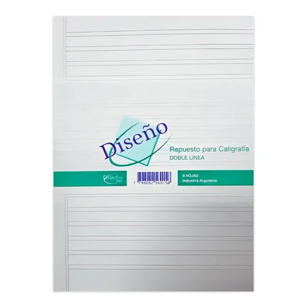 Repuesto " Caligrafía " Diseño x 8 hojas Escolar N° 3