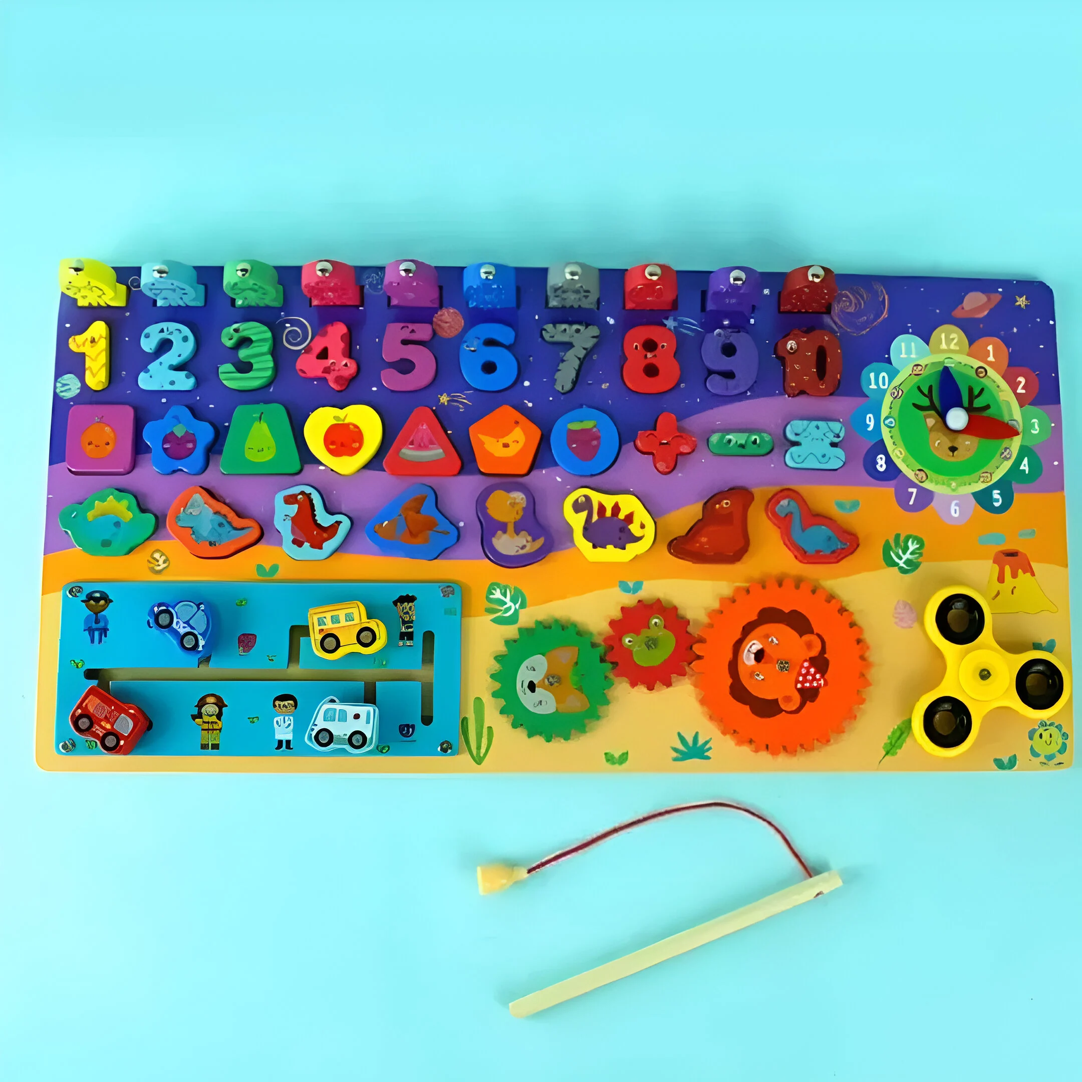 TABLERO DIDACTICO MONTESSORI 10 EN 1