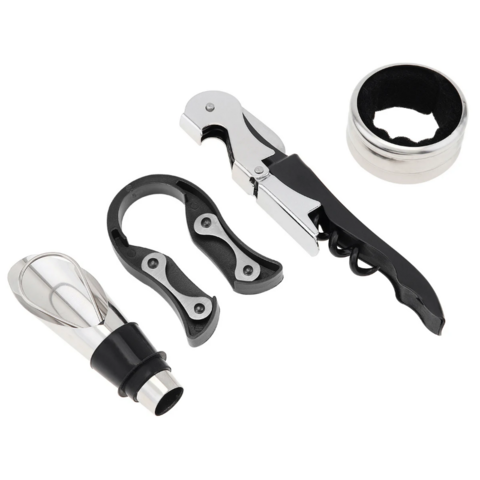 Set para Vino x 4 Piezas + Caaja Almacenadora