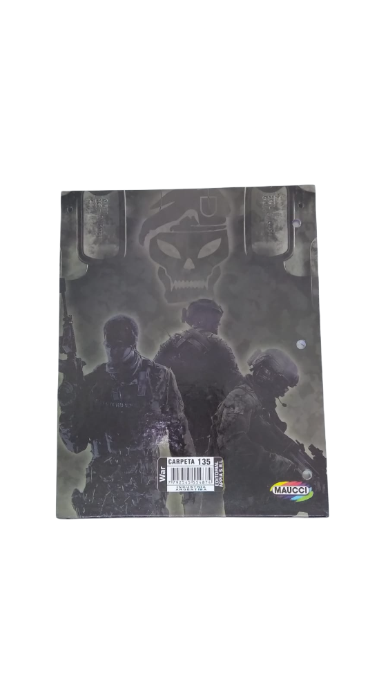 Tapa de Carpeta Escolar N3 " WAR " GAMER