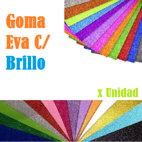 Goma Eva C/ Brillo x unidad (Pliego)