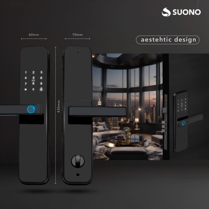 Cerradura *SMART STURDY SUONO* Huella Timbre Codigo Tarjeta proximidad WIFI App TUYA / Smartlife