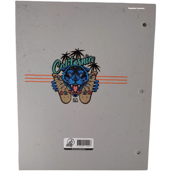 Tapa de Carpeta Escolar N3 "SKATE BOARD "