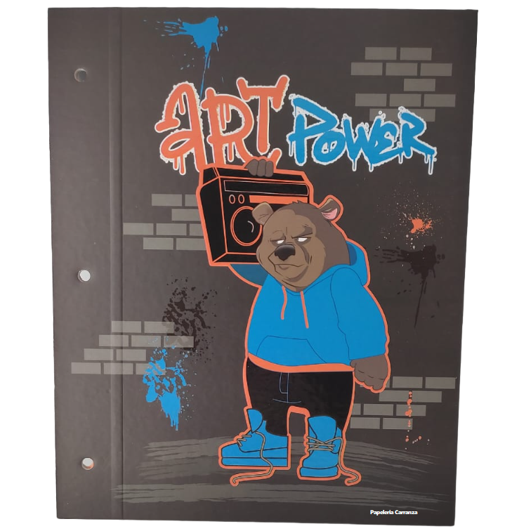 Tapa de Carpeta Escolar N3 "ART POWER "