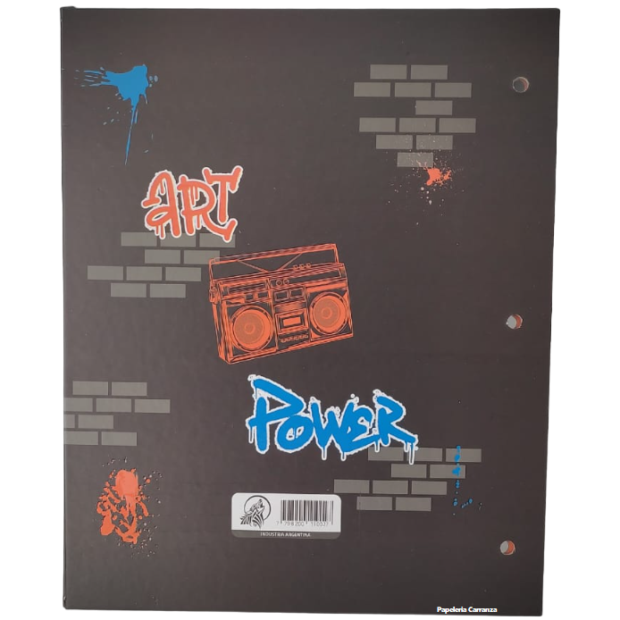 Tapa de Carpeta Escolar N3 "ART POWER "