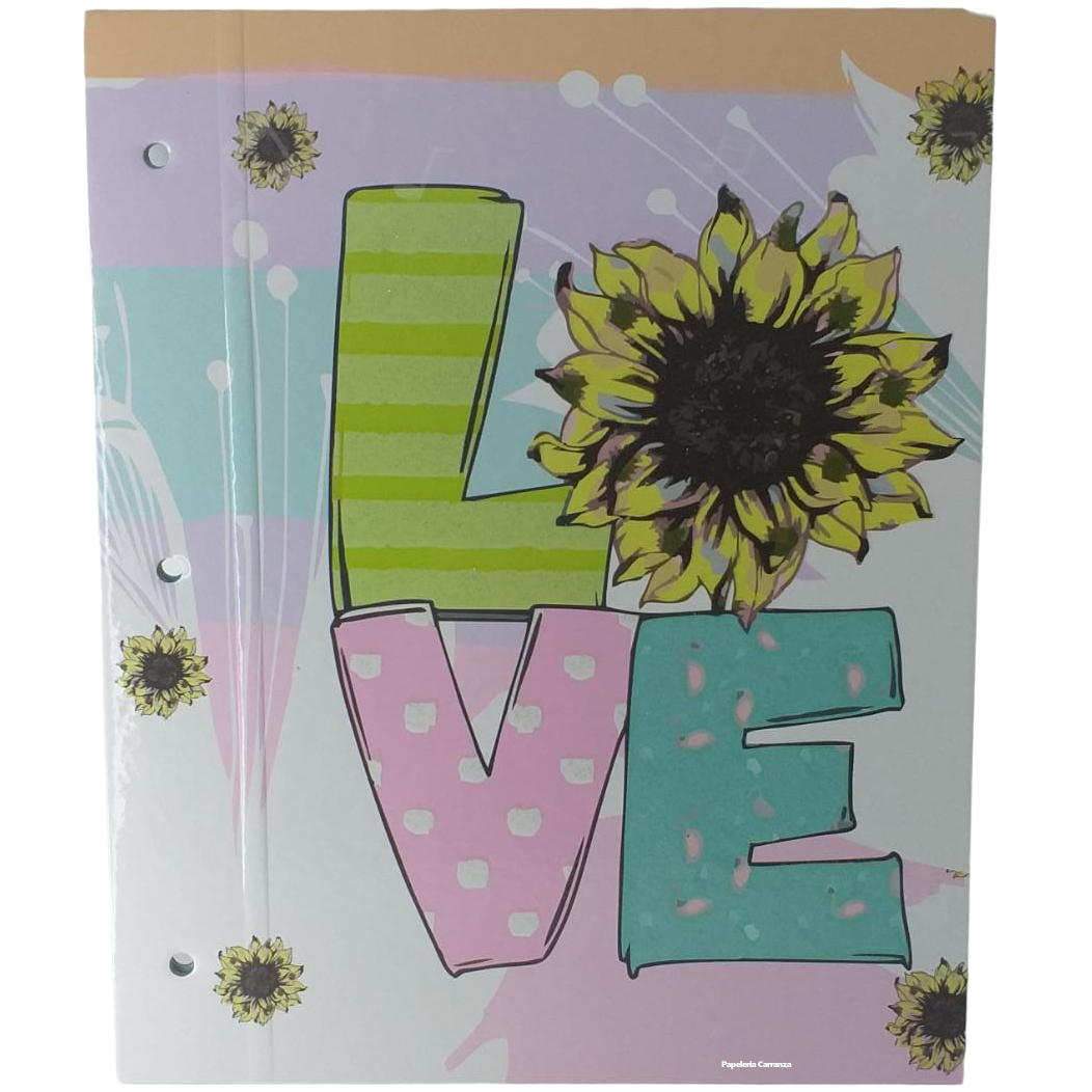 Tapa de Carpeta Escolar N3 " LOVE "
