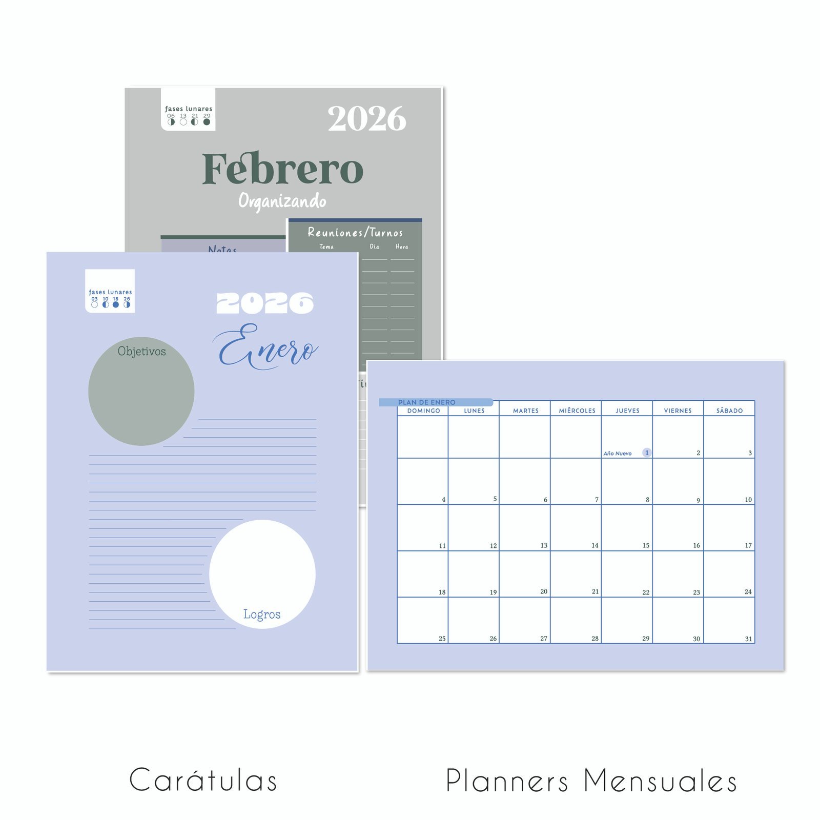 Agendas 2026 " CUERINA C/ CIERRE Y ANILLADA " -Semanal- 16x22 A5 TAMAÑO MEDIANO PREMIUM