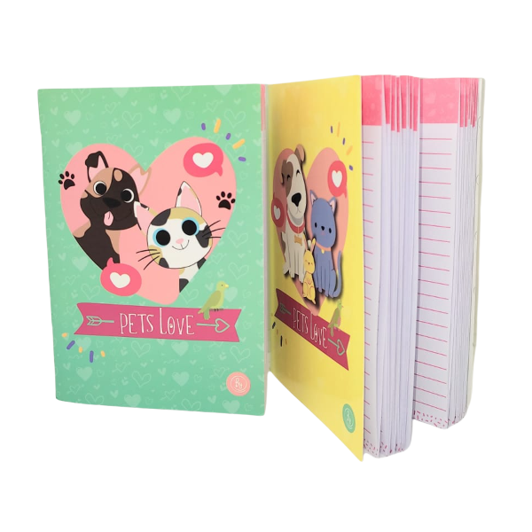 Libretas RY Design "Mascotas Amarillo" 10 x 15 Flexibles