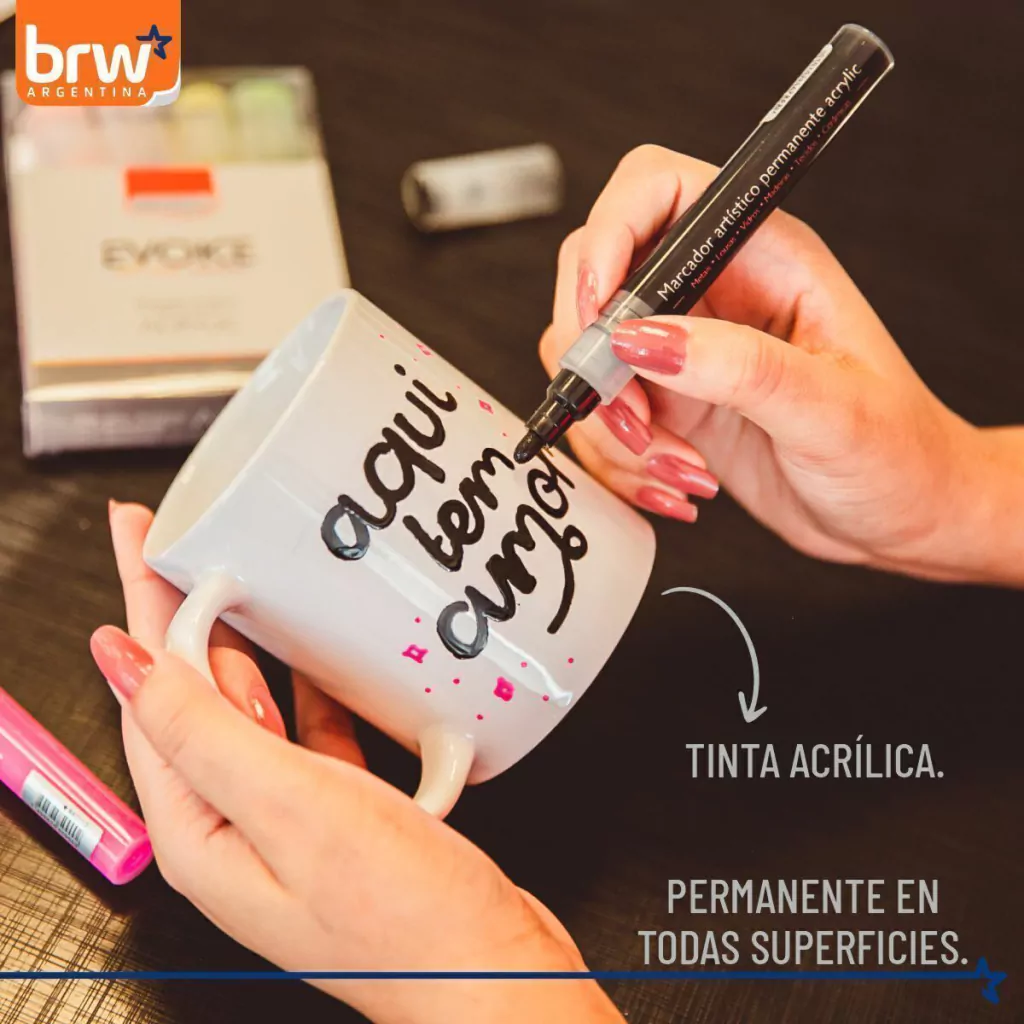 MARCADOR DE ACRILICO BRW " CELESTE " ACRYLIC PUNTAS INTERCAMBIABLES