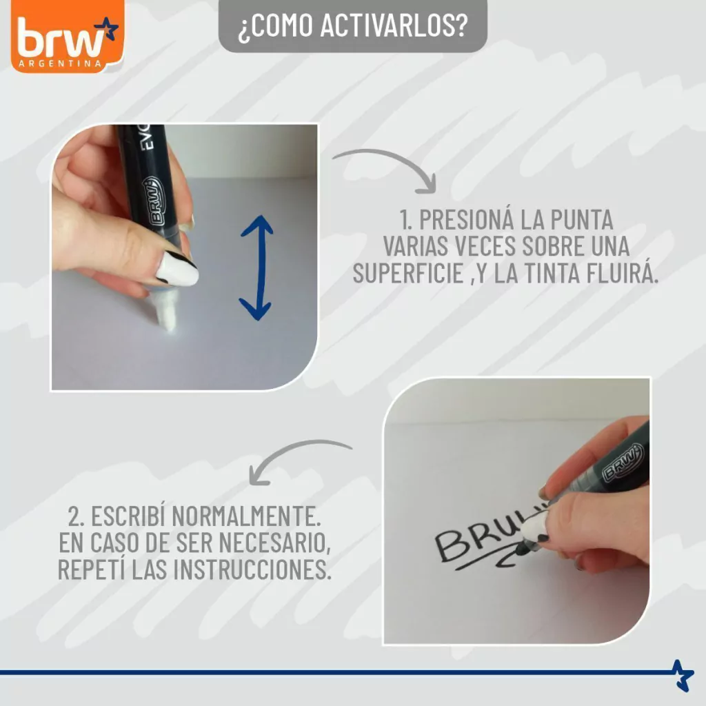 MARCADOR DE ACRILICO BRW " AZUL " ACRYLIC PUNTAS INTERCAMBIABLES