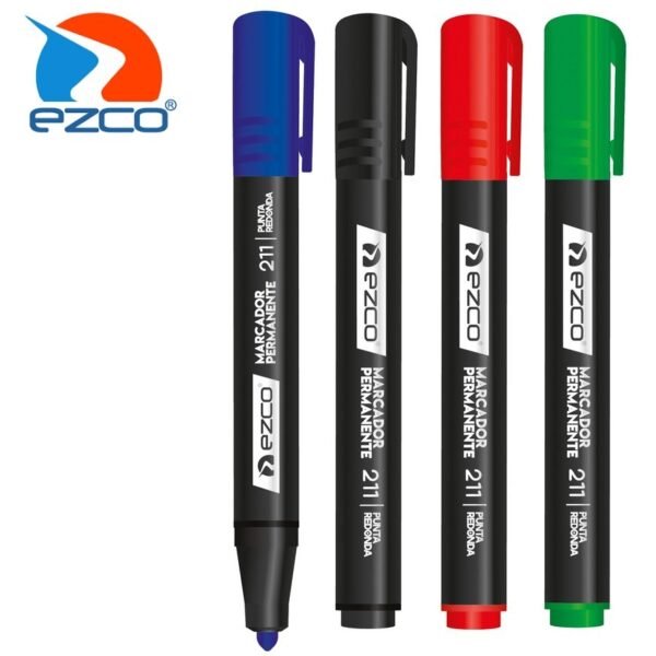 Marcadores Permanentes EZCO ** Punta Redonda  ** x Unidad 211