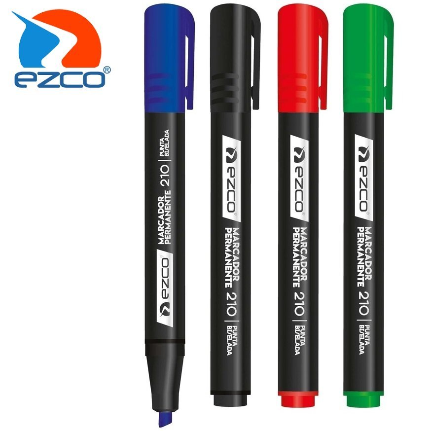 Marcadores Permanentes EZCO ** Punta Biselada ** x Unidad 210