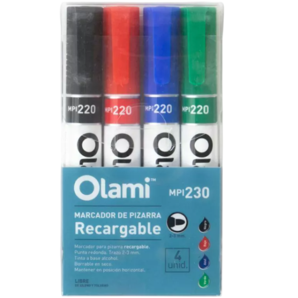 Marcador para Pizarra x 4 colores ** CLASICOS **  OLAMI 230