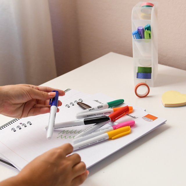 MARCADORES INDELEBLE BRW **BLISTER x 12** - PUNTA FINA -