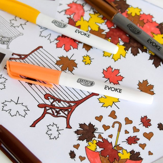 MARCADORES INDELEBLE BRW **AUTUMN** x 5 - PUNTA FINA - (Incluye 1 metalizado)