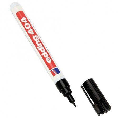 MARCADORES INDELEBLE EDDING ** PUNTA ULTRA FINA ** NEGRO 404