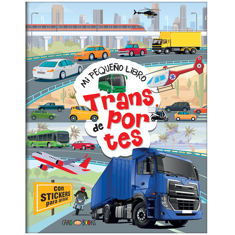 LIBRITOS DE ACTIVIDADES * TRANSPORTES CON STICKERS * 28x22 -COLECCION MI PEQUEÑO LIBRO-