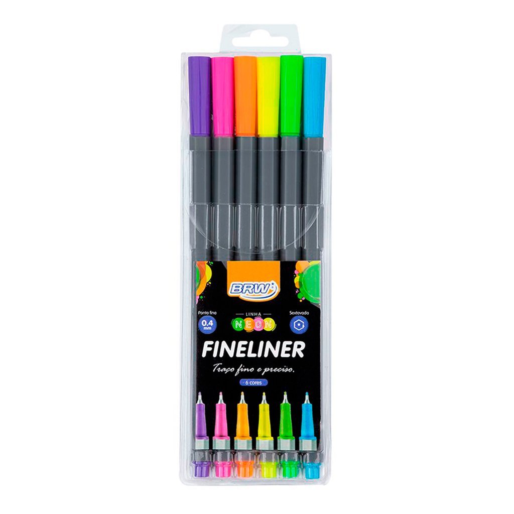 Microfibras BRW Flúo x 6 (Neón)