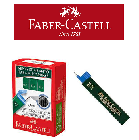 MINAS FABER CASTELL 0.7 MM x 12 UNIDADES