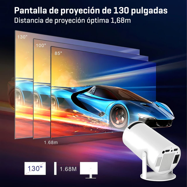 Proyector Led * ORYX * Smart Android 9 Ultra Hd 3500 Lumenes Wifi Bt