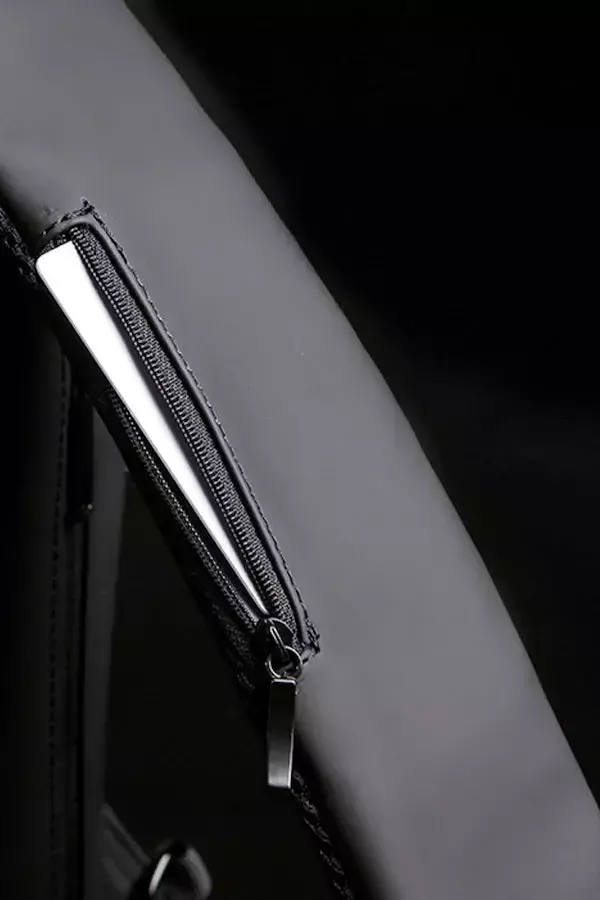 Pechera Cruzada de Seguridad * Gris Combinado Antirrobo * Reforzada + USB + Candado de combinación