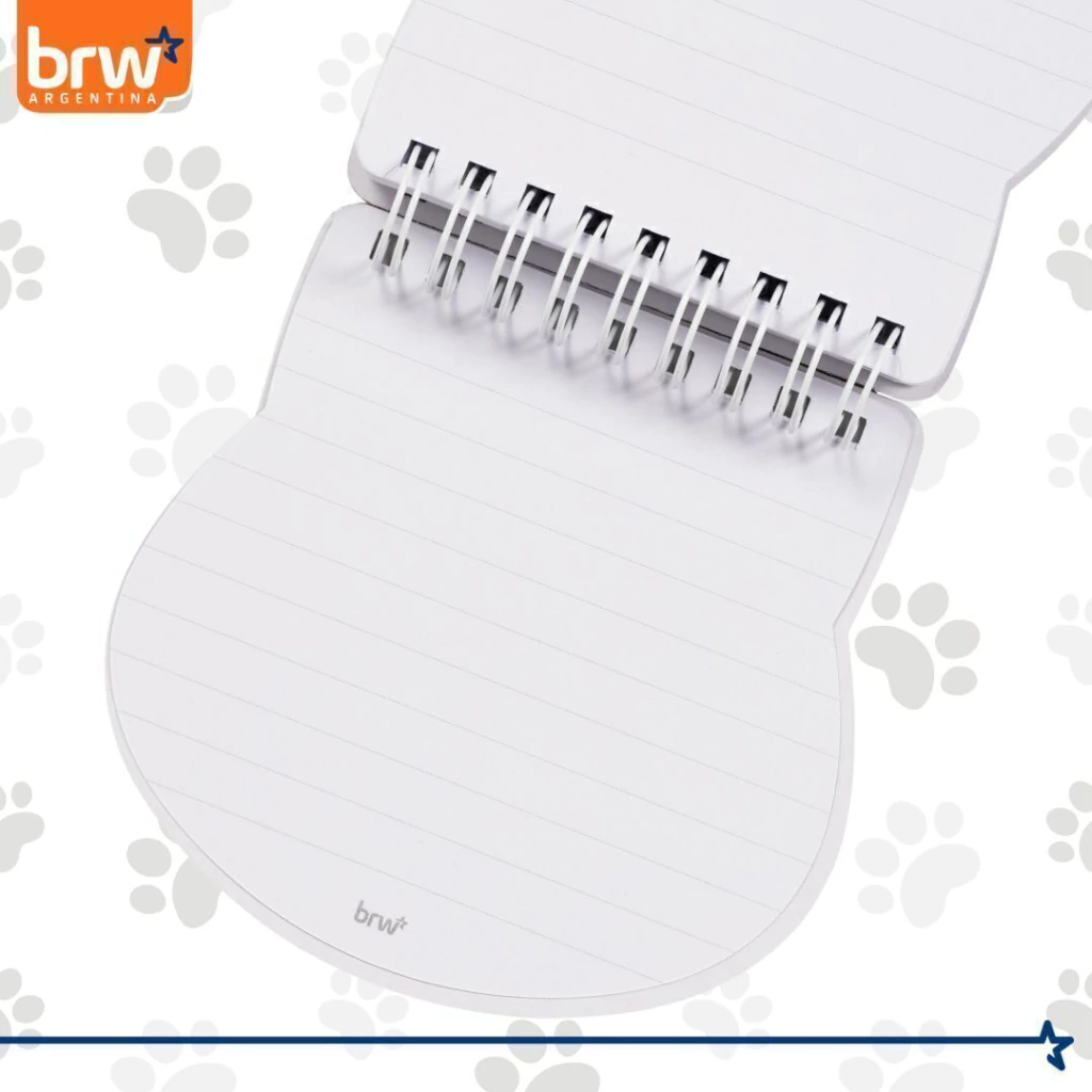 LIBRETA BRW - ANIMALITOS - C/ ESPIRAL 10 X 10 PET 80 HOJAS