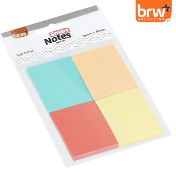 Notas Adhesivas BRW "BEACH" x 4 Colores