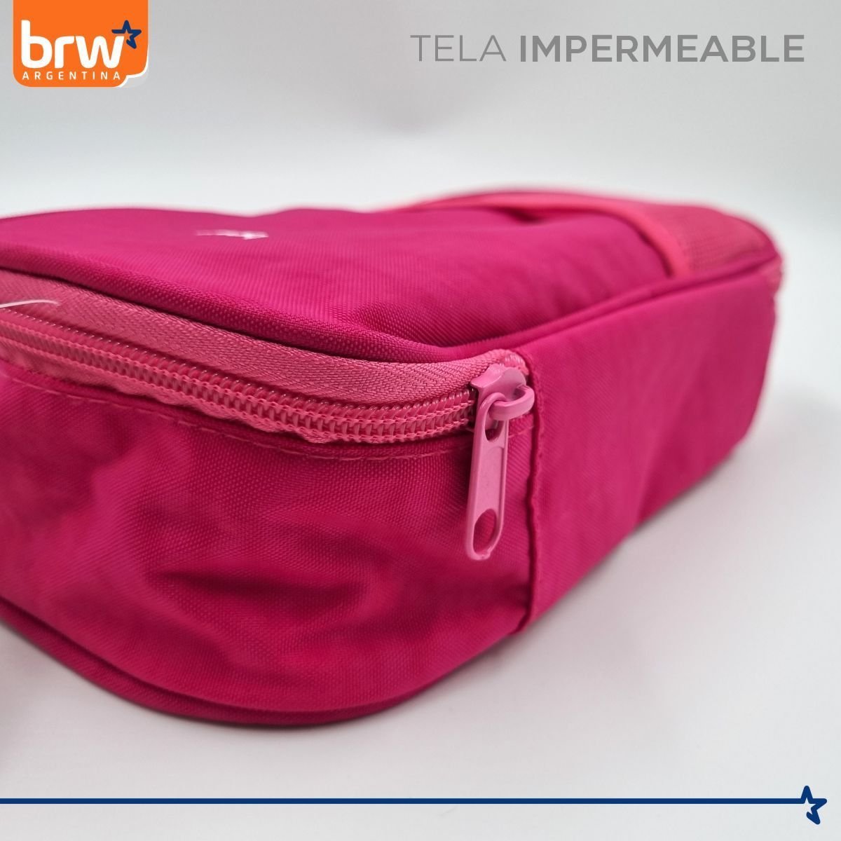 CARTUCHERAS 50 Lápices BRW ** FUCSIA **  1 Cierre c/ Divisiones Internas - PREMIUM Reforzada