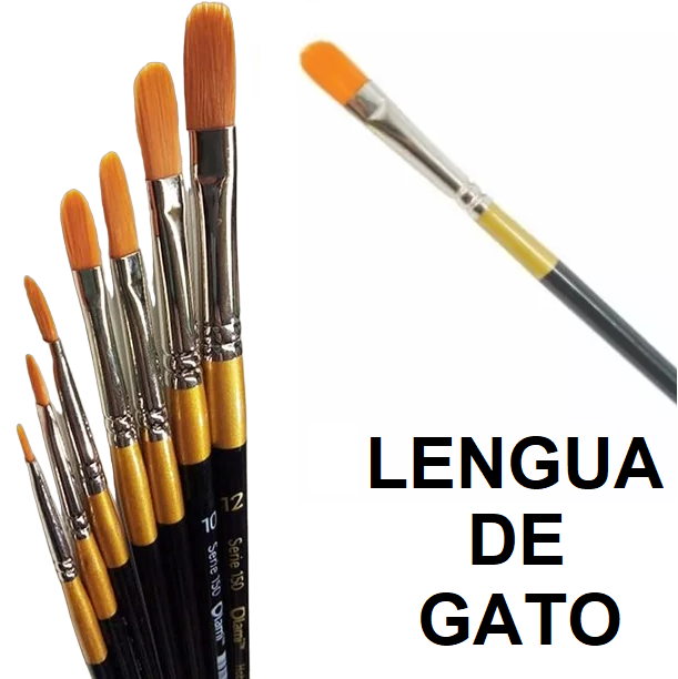 PINCEL ARTISTICA "LENGUA DE GATO" OLAMI x Unidad