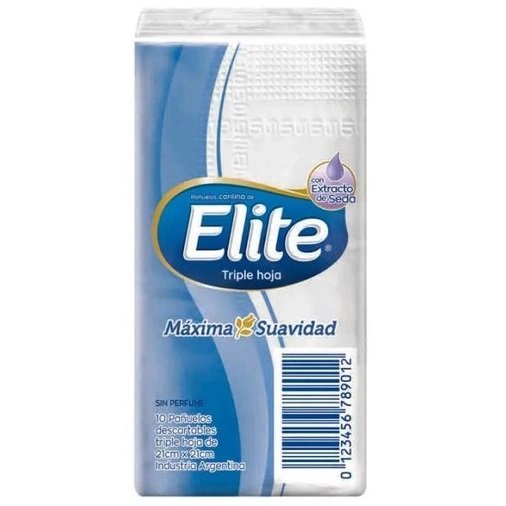 Pañuelitos Descartables * Elite * Triple Hoja Paquetito x 10u