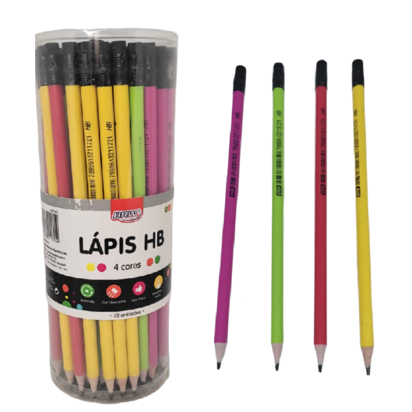 Lapiz Negro BRW Grafito ** NEÓN ** (Fluo)