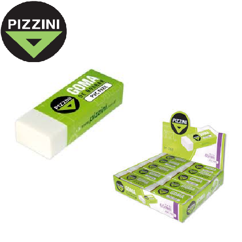 Goma de Borrar Pizzini // GRANDE // 65mm P/ Lapiz (Para Dibujo)