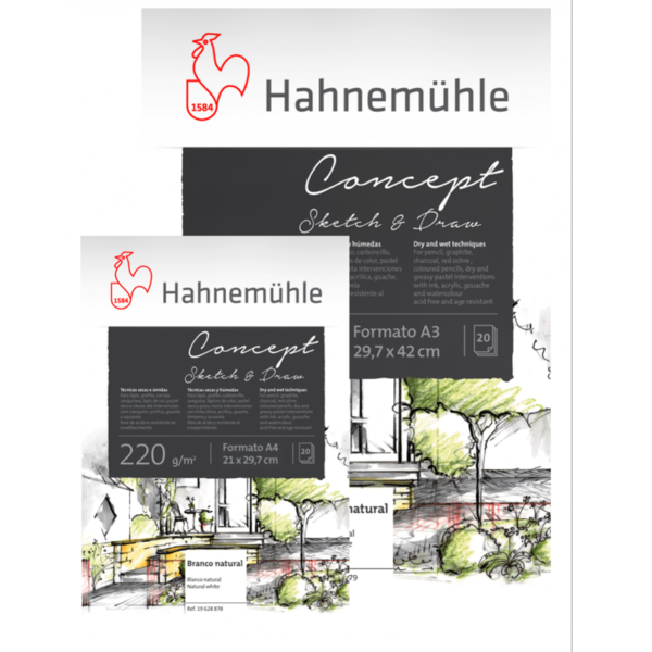 BLOCK DE DIBUJO PROFESIONAL CONCEPT A3 220 GR ( 20 HOJAS)
