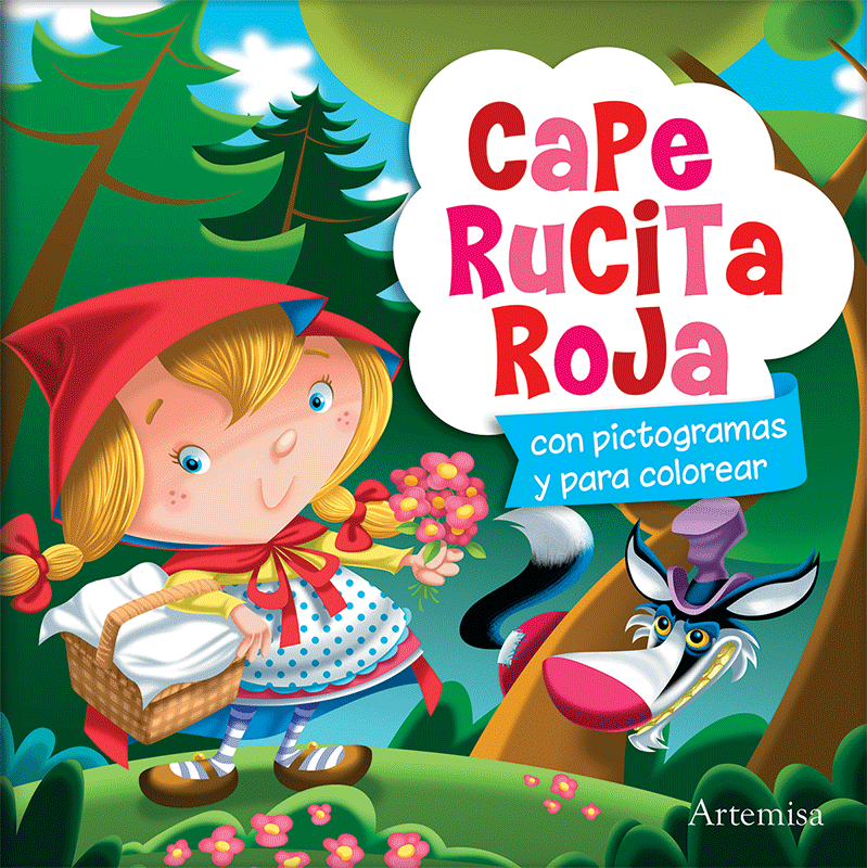 LIBRITOS PICTOGRAMAS COLOREAR * CAPERUCITA ROJA * (incluye Stickers) 20X20 - ARTEMISA -