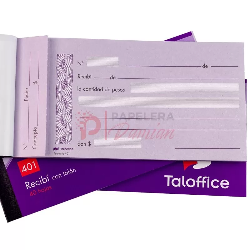 Talonario de Recibo Mediano " Taloffice " x 40 hojas