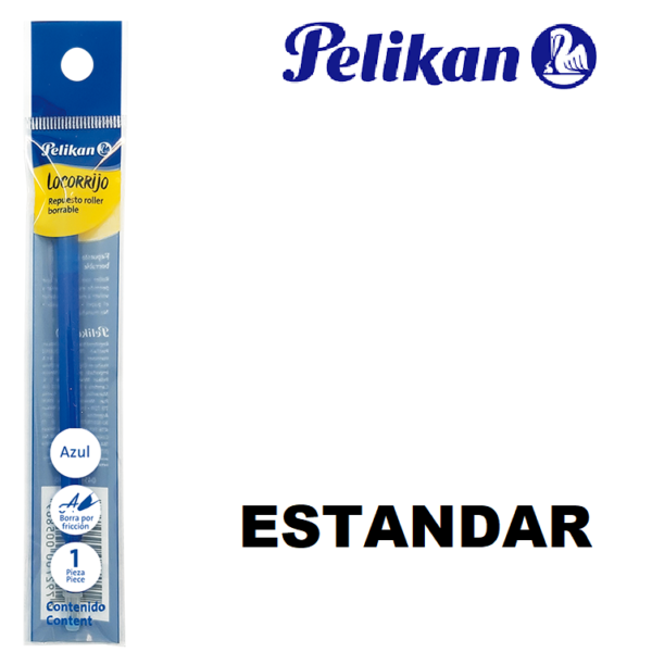 REPUESTO DE LAPICERA BORRABLE " ESTANDAR " PELIKAN TINTA AZUL