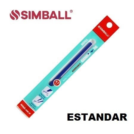 REPUESTO DE LAPICERA BORRABLE " ESTANDAR " SIMBALL TINTA AZUL