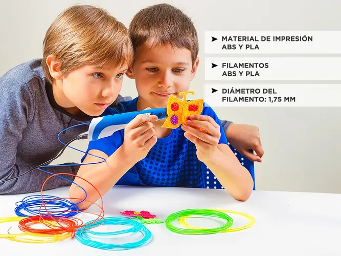 Lapiz 3D * ASTRONAUTAS ROSA * Pantalla Oled + Filamentos