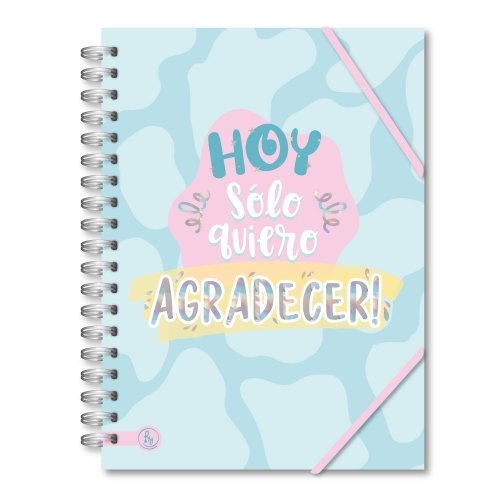 CUADERNOS UNIVERSITARIO C/ ESPIRAL 28 X 20 ” AGRADECER ” A4 RY DESIGN