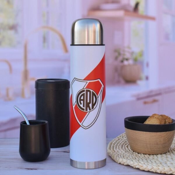 Termo Acero Inoxidable "River Plate" 1 Litro