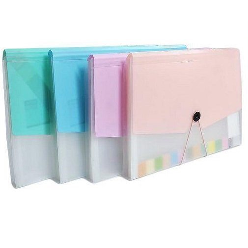 Clasificador AVIOS 13 divisiones TAMAÑO A4 // COMBINADO CELESTE PASTEL //